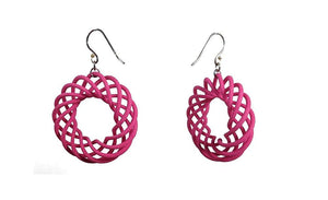 3D Printed Jewelry Spiral Torus Earrings