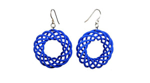 3D Printed Jewelry Spiral Torus Earrings