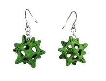 Load image into Gallery viewer, 3D Printed Jewelry Softened Star Stellated Dodecahedron Earrings