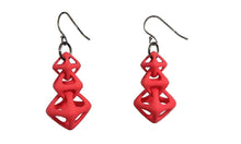 Load image into Gallery viewer, 3D Printed Jewelry Geometric Linked Octohedron Earrings