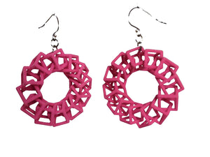 3D Printed Jewelry Cube Ring Earrings