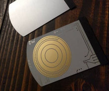 Load image into Gallery viewer, Metal Death Star Plans Data Card - Rogue One - **BONUS** Free "Hope" Display Stand