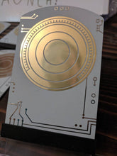Load image into Gallery viewer, Metal Death Star Plans Data Card - Rogue One - **BONUS** Free "Hope" Display Stand