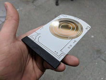Load image into Gallery viewer, Metal Death Star Plans Data Card - Rogue One - **BONUS** Free "Hope" Display Stand