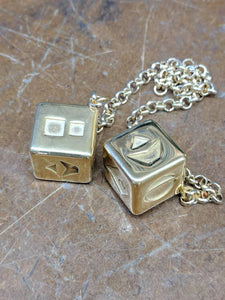 Stainless Steel Smuggler's Golden Dice - Gold Plated Stainless Steel Dice