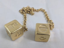Load image into Gallery viewer, Stainless Steel Smuggler's Golden Dice - Gold Plated Stainless Steel Dice
