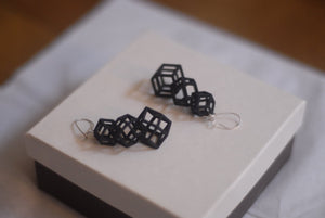 Rhombic Dodecahedron earrings
