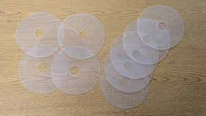 Tap protector discs for arcade buttons