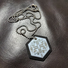 Load image into Gallery viewer, Functioning Battlestar Galactica: Blood &amp; Chrome Necklace &#39;cylon chip&#39;