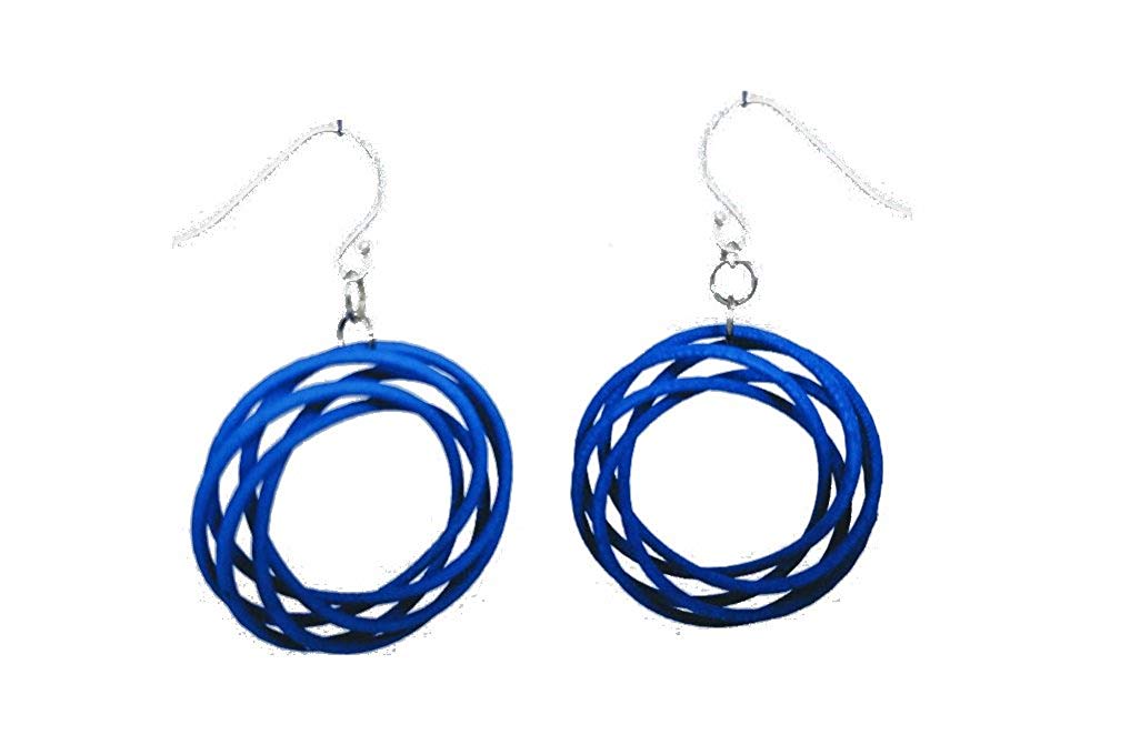3D Printed Jewelry Looped Spiral Earrings