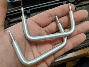 2 metal handles for hero panel -  han in carbonite greeblies