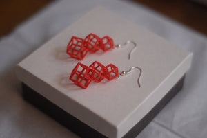 Rhombic Dodecahedron earrings