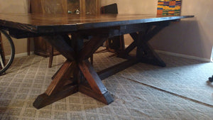 Work and Dining table with recessed pocket for power bar and storage